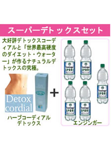 スーパーデトックスセット(デトックスコーディアル 1本+エンジンガー(無発泡)1L 5本)